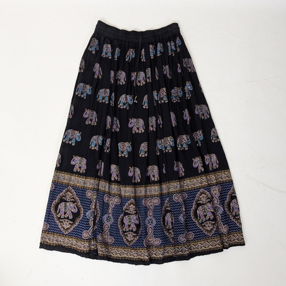 Bohemian Elephant Print Skirt - Picture 2 of 7